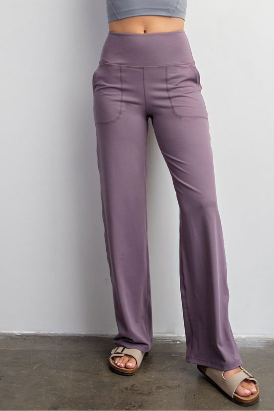 Frosted Mulberry Butter Straight Leg Pants