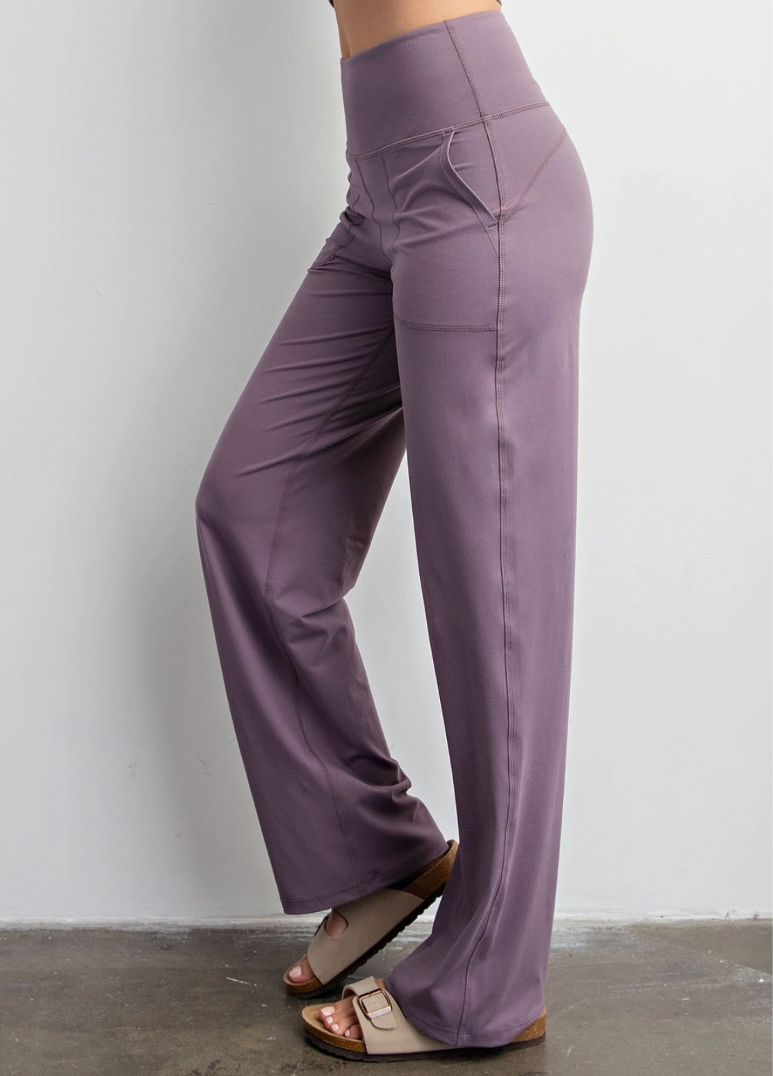 Frosted Mulberry Butter Straight Leg Pants
