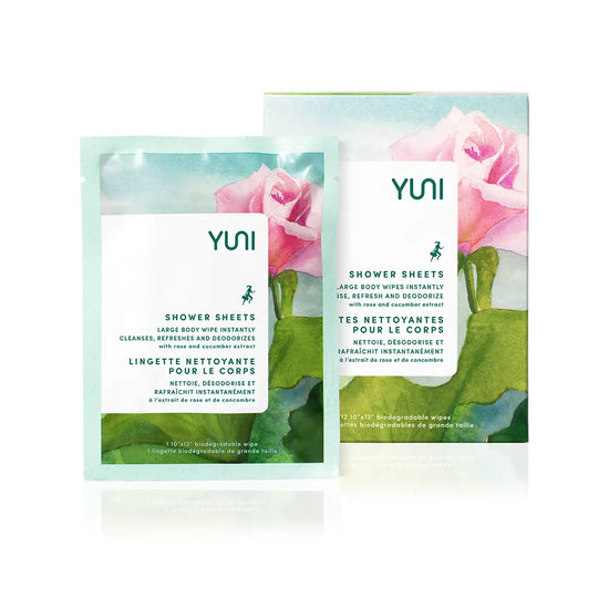 ROSE CUCUMBER SHOWER SHEETS Large Biodegradable Body Wipes