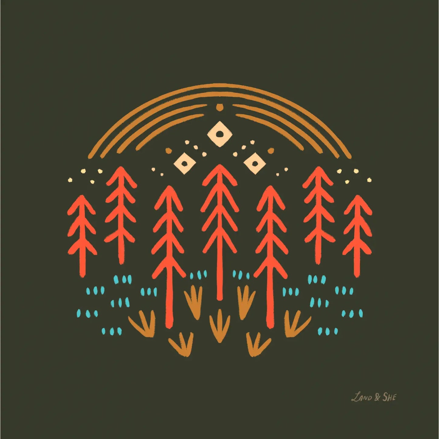 Red Woods Print
