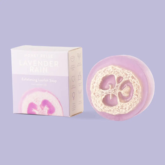 Lavender Rain Exfoliating Loofah Soap