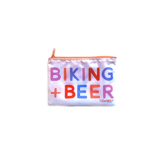 Biking and Beer Mini Zip Bag