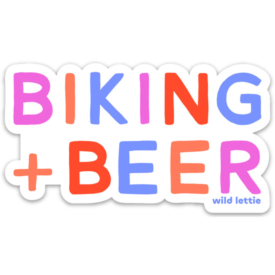 Biking and Beer Sticker