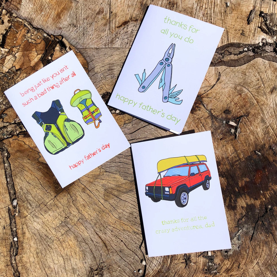 Celebrate the guy who gave you your adventurous spirit, with Father’s Day cards as cool as he is