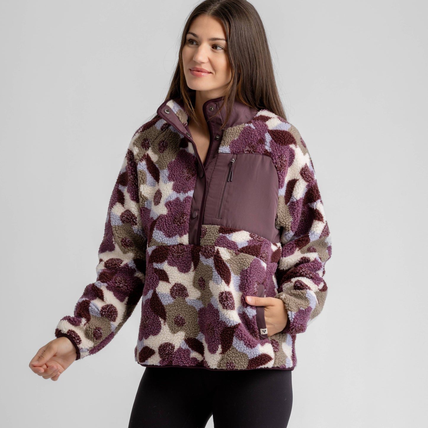 Tara Quarter Snap Berber Pullover