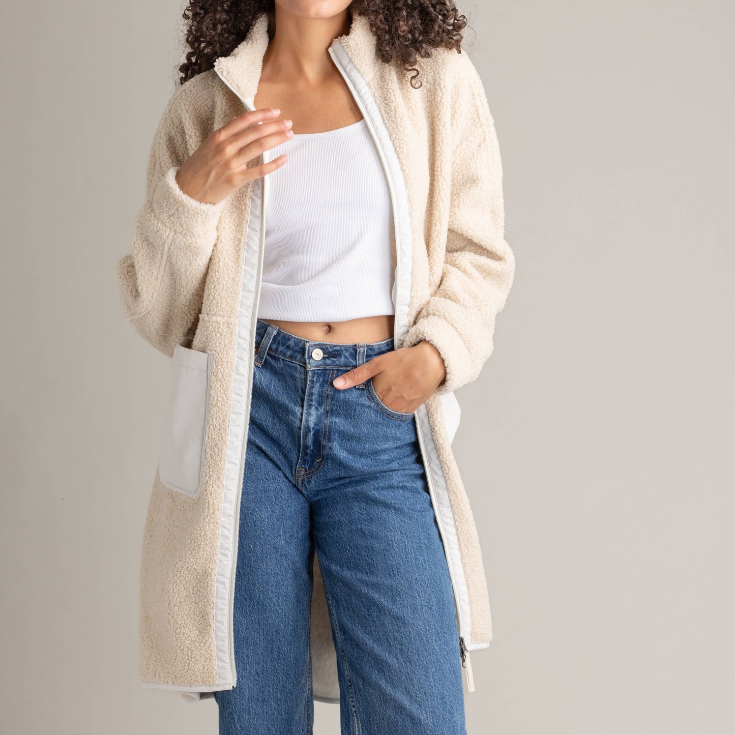 Cori Boucle Long Coat