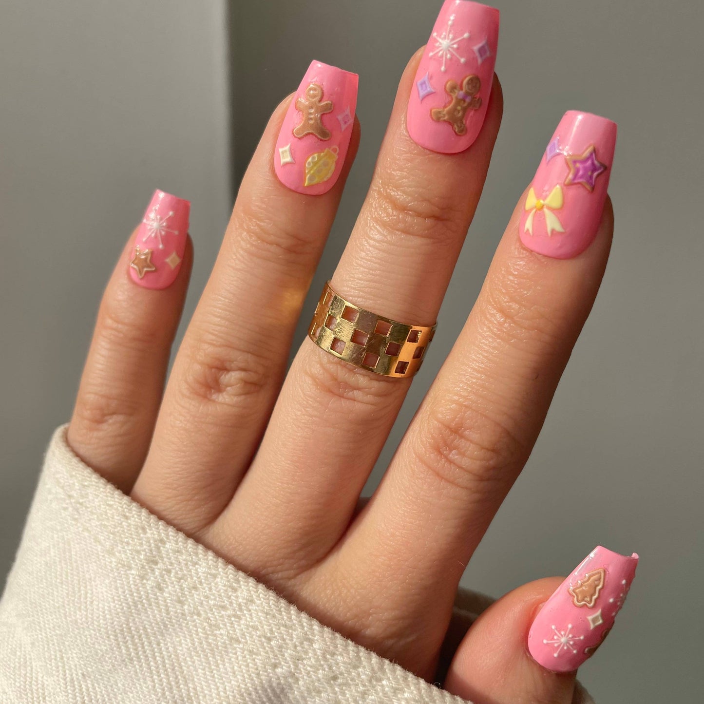 Gingerbread Nail Art Stickers