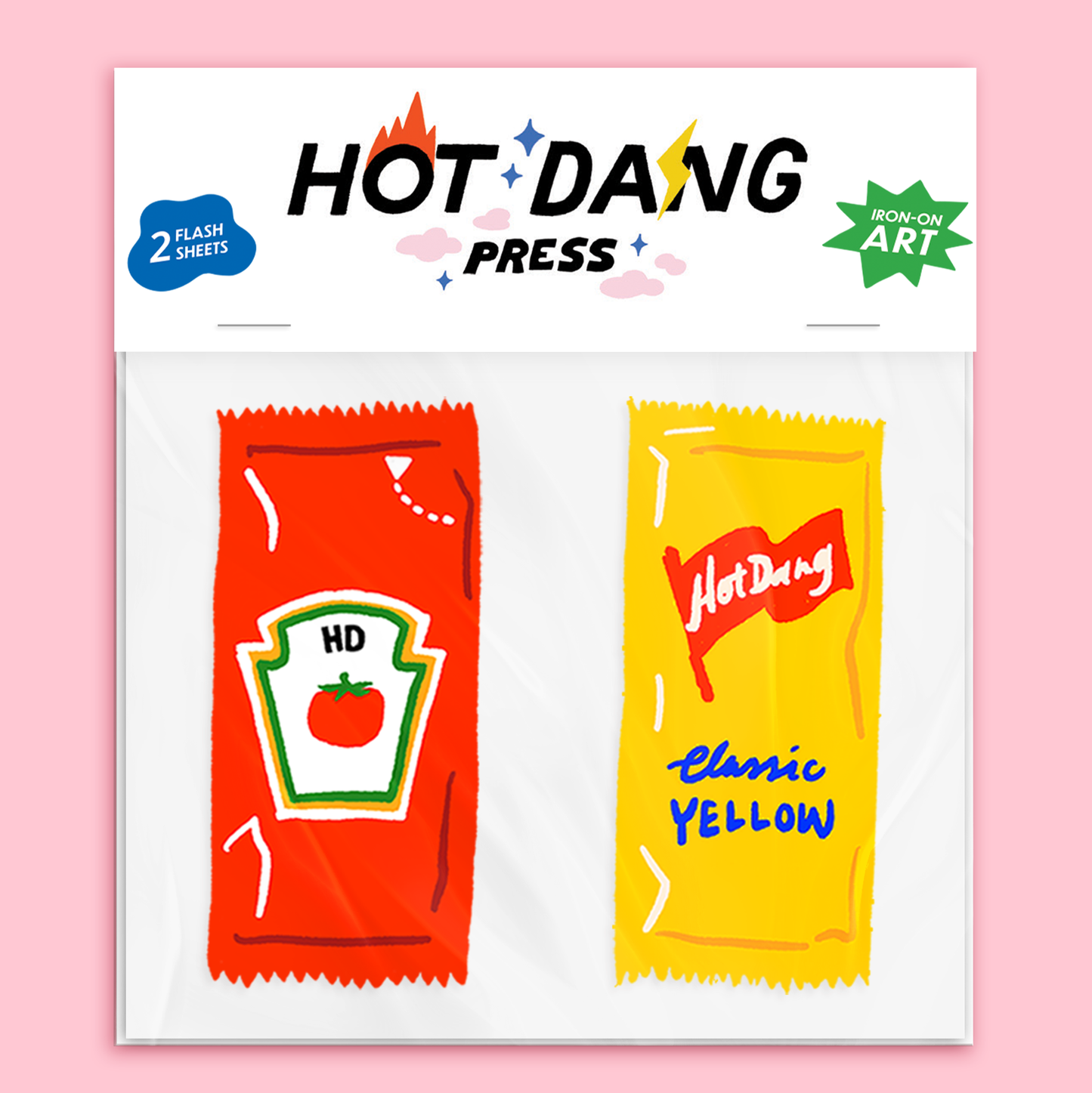 Ketchup and Mustard Buddies Iron On Sheet Set