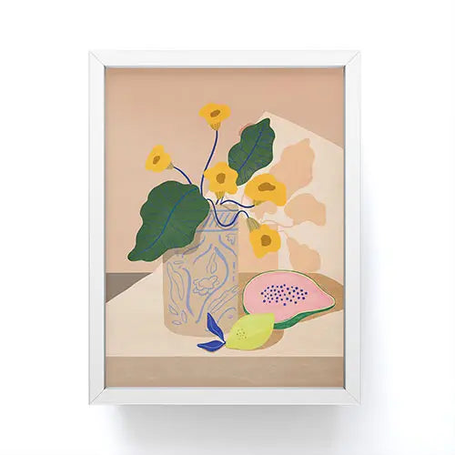 Artyguava Lemon Papaya Framed Mini Art Print