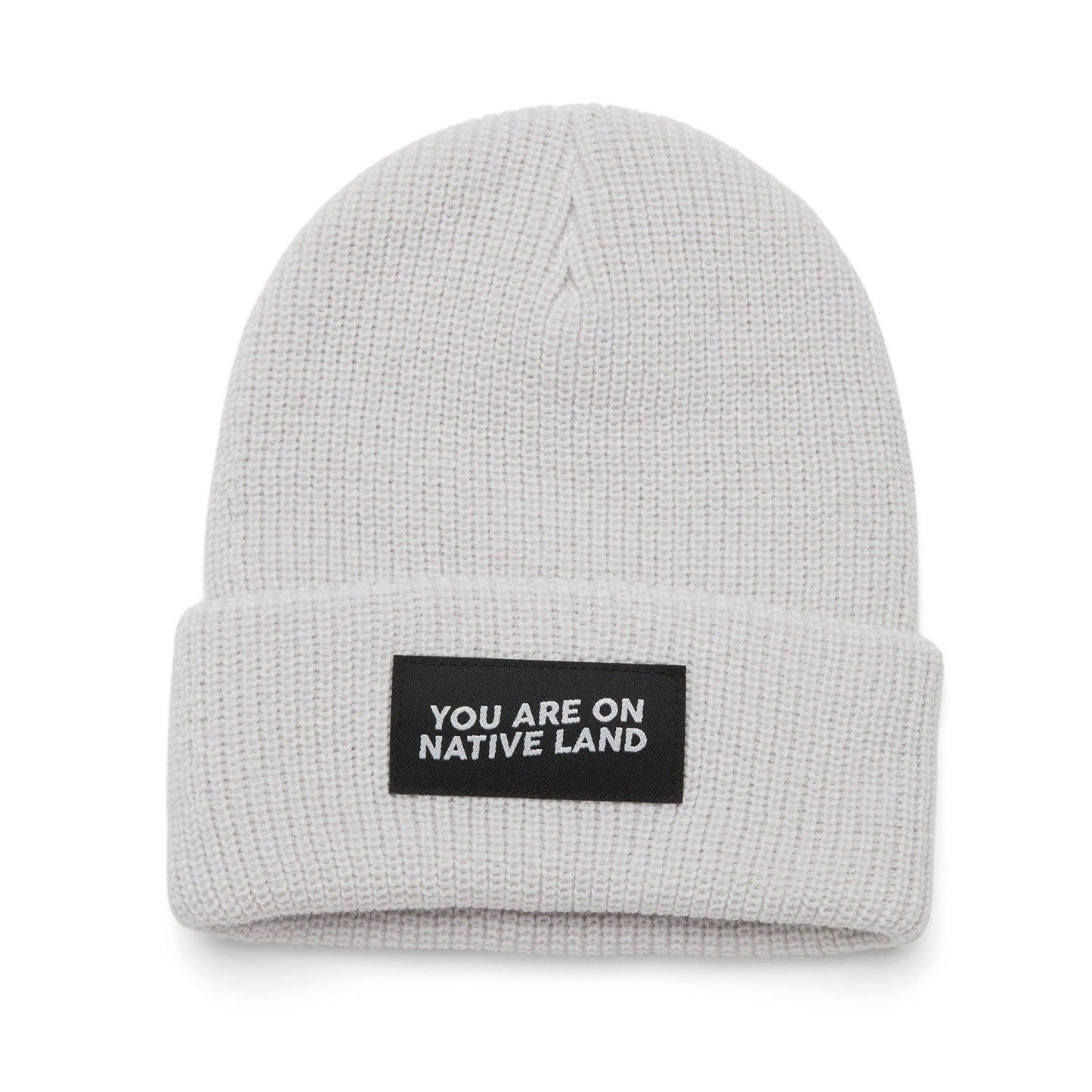 Grey YOU ARE ON NATIVE LAND BEANIE