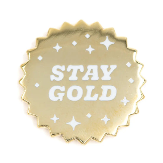 Load image into Gallery viewer, Stay Gold Enamel Pin
