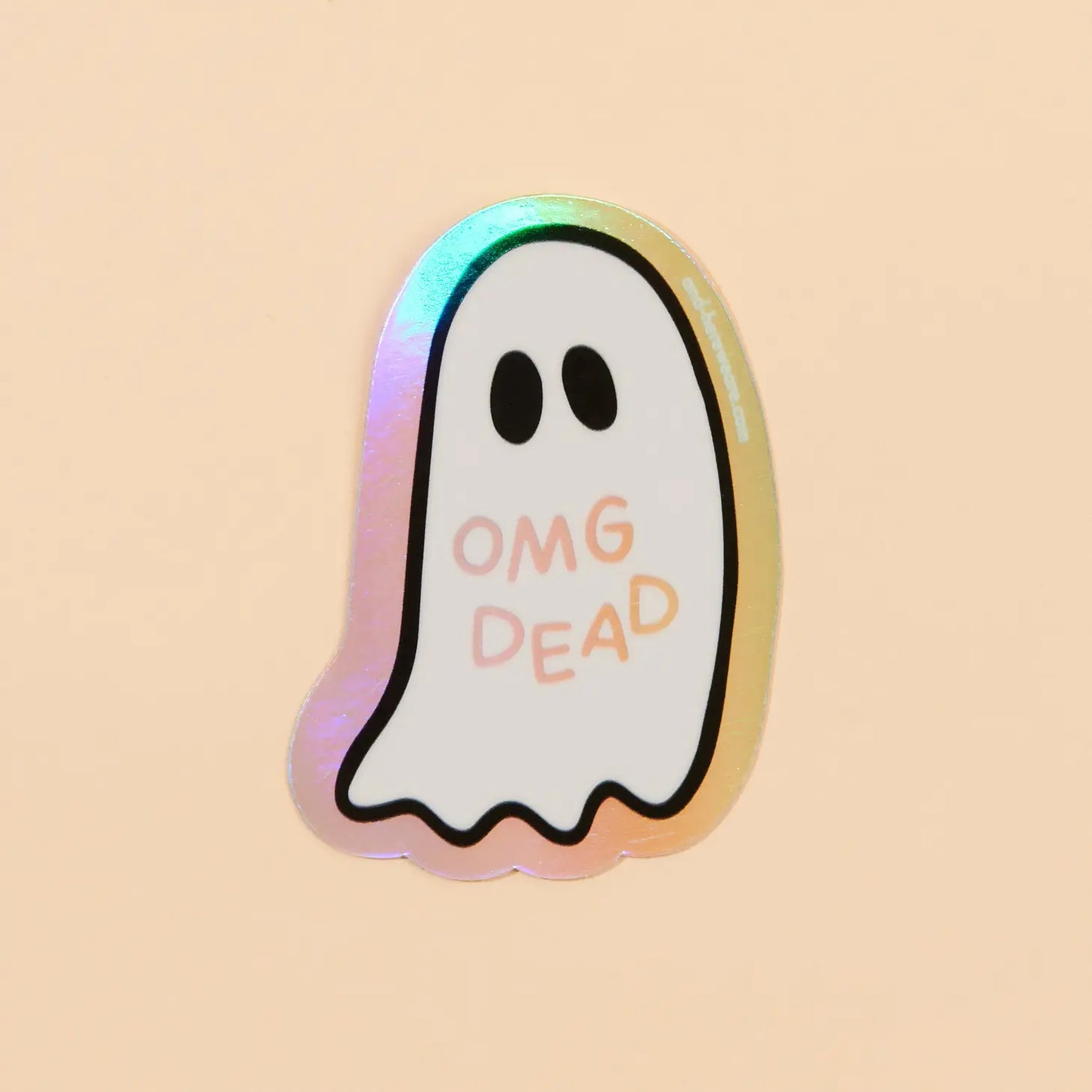 Load image into Gallery viewer, OMG Dead Ghost Holographic Vinyl Sticker
