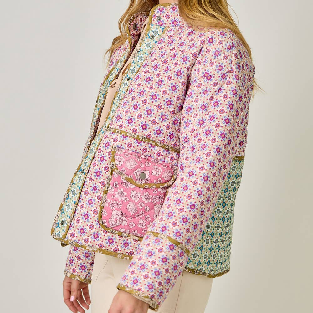 Mixed Media Quilted Jacket