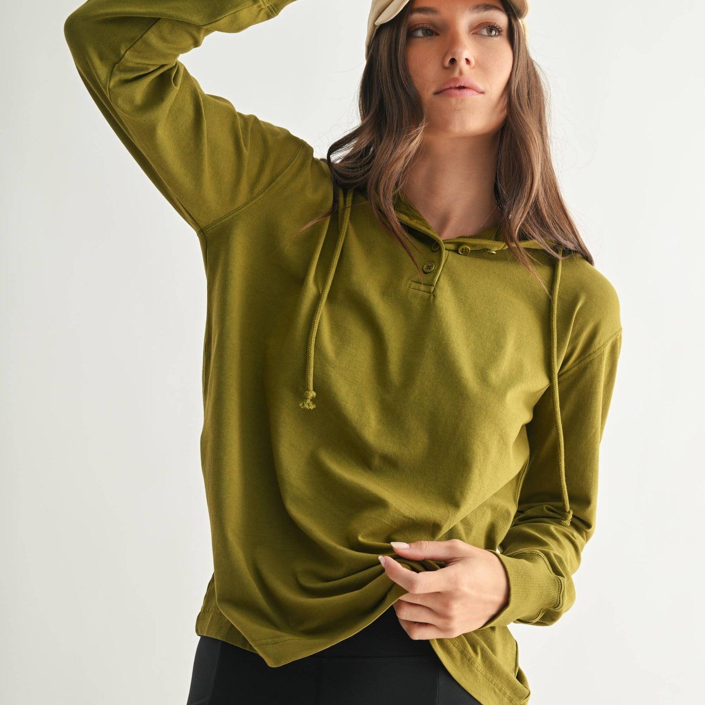 Ridgeline Pima Cotton Henley Hoodie