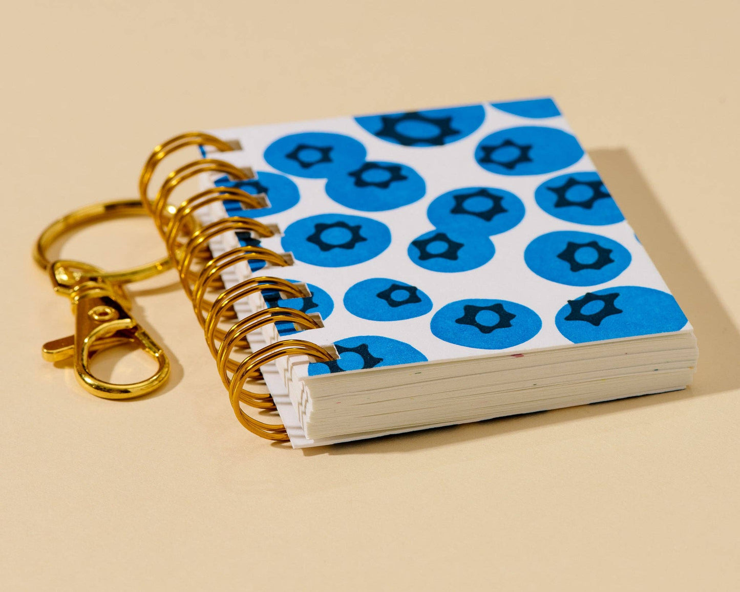 Blueberry Letterpress Mini Notebook Bag Charm