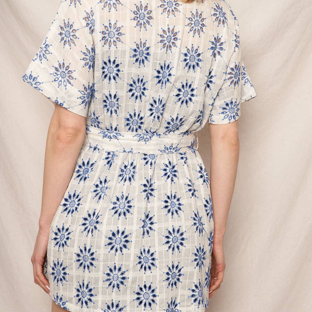 Eyelet Embroidered Shirt Dress