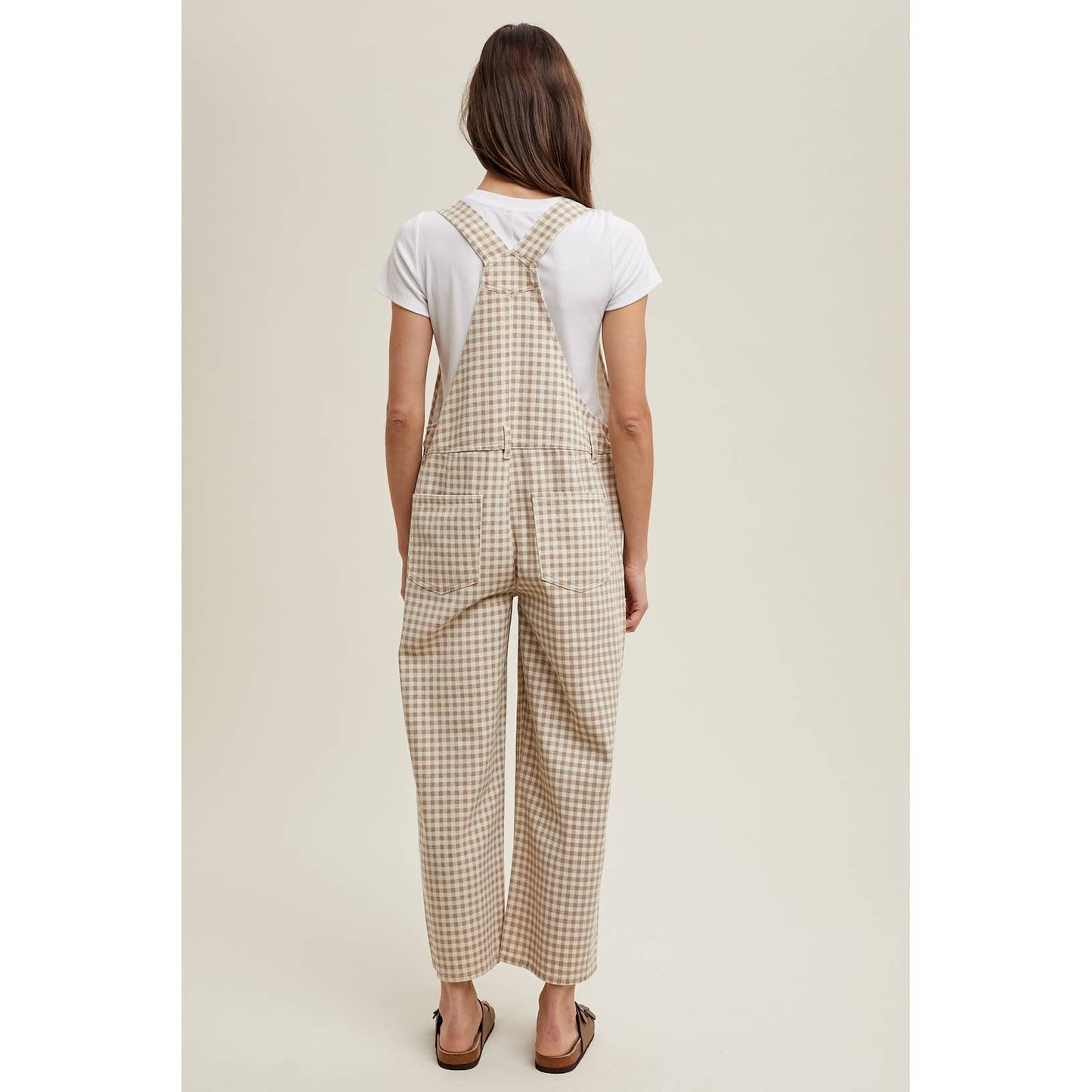 GINGHAM DENIM OVERALL
