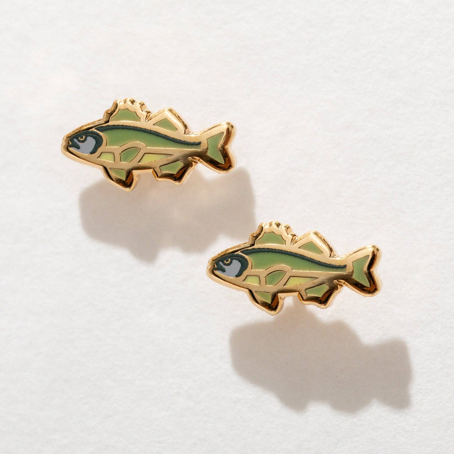 Fish Enamel Stud Earrings