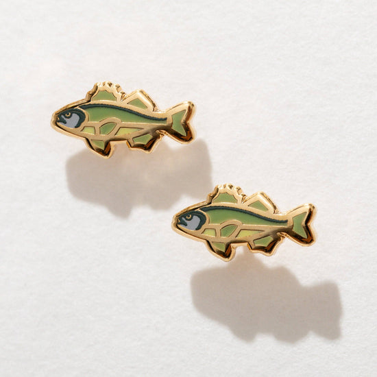 Fish Enamel Stud Earrings