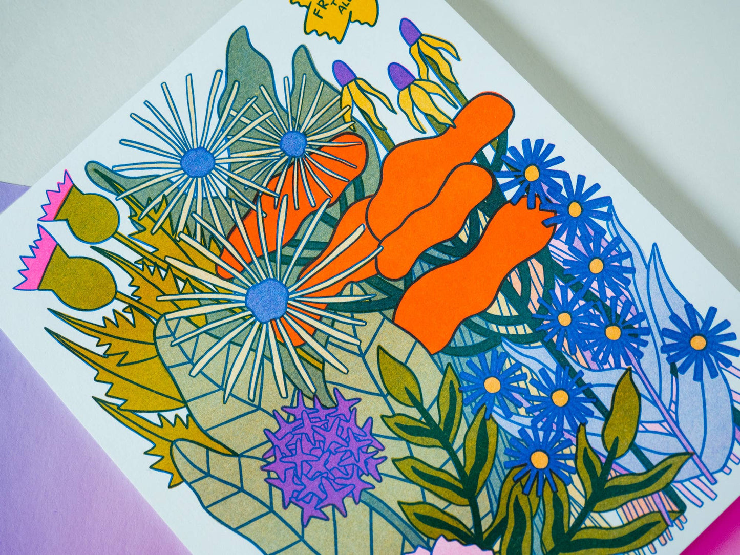 Free Them All Prairie Risograph Art Print