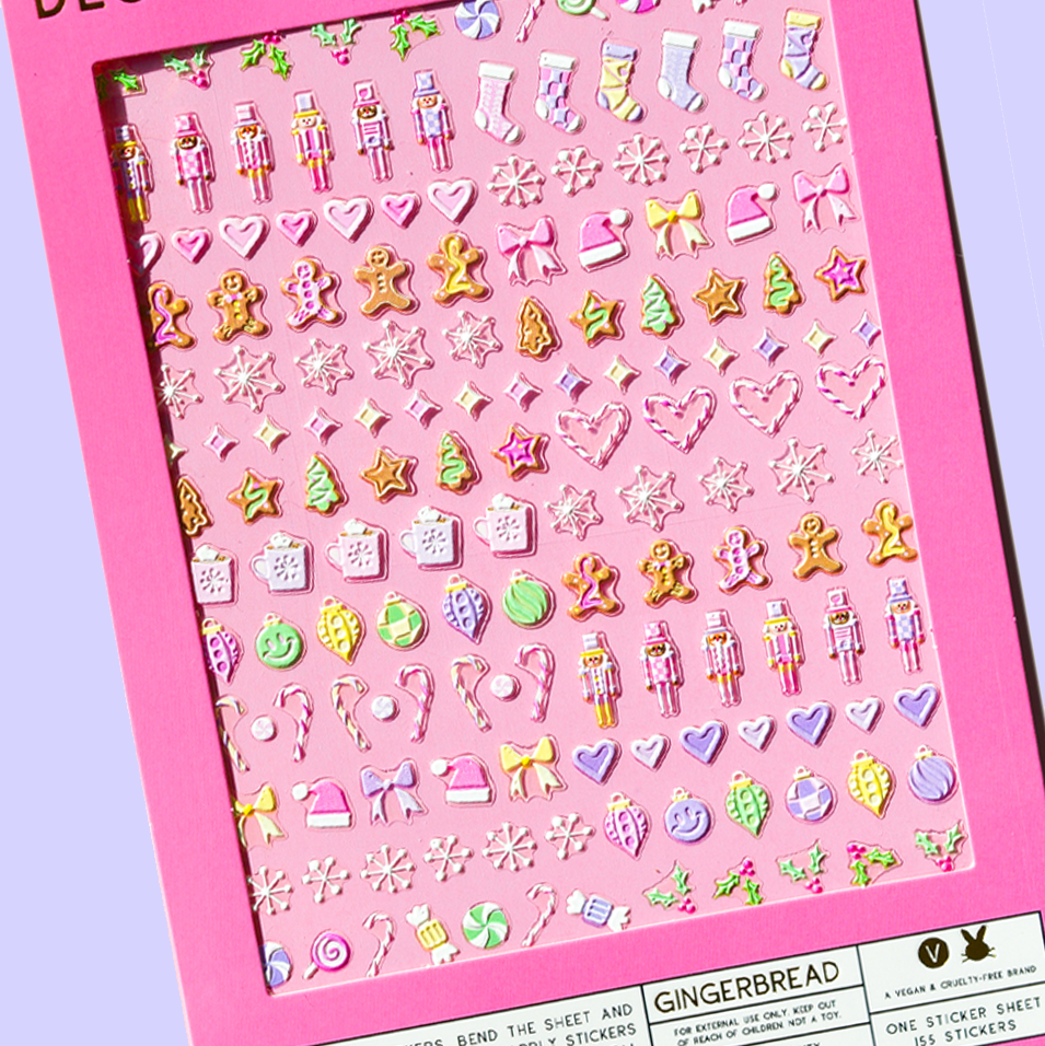 Gingerbread Nail Art Stickers