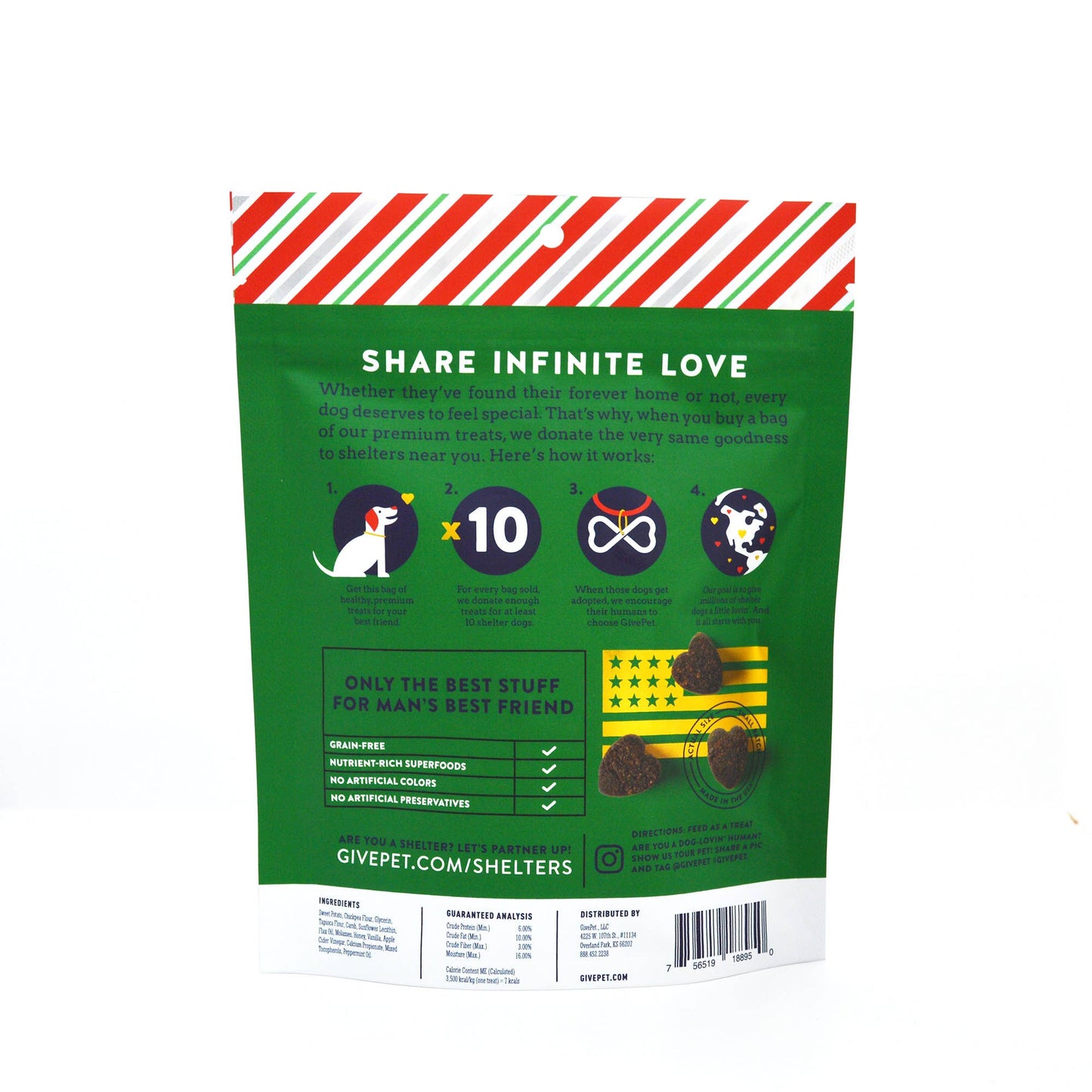 Peppermint Bark Holiday Dog Treat