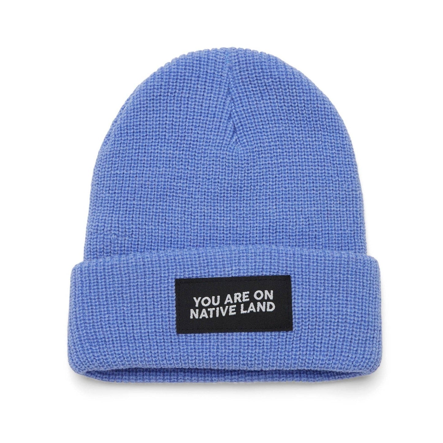 Slate Blue YOU ARE ON NATIVE LAND BEANIE