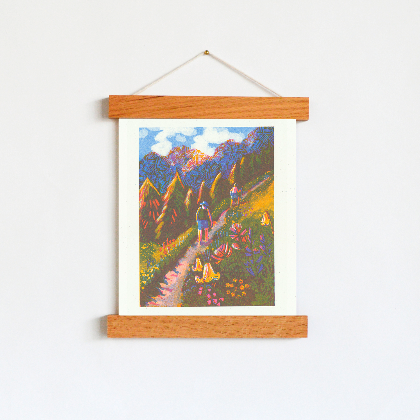 Hiking Together Art Print