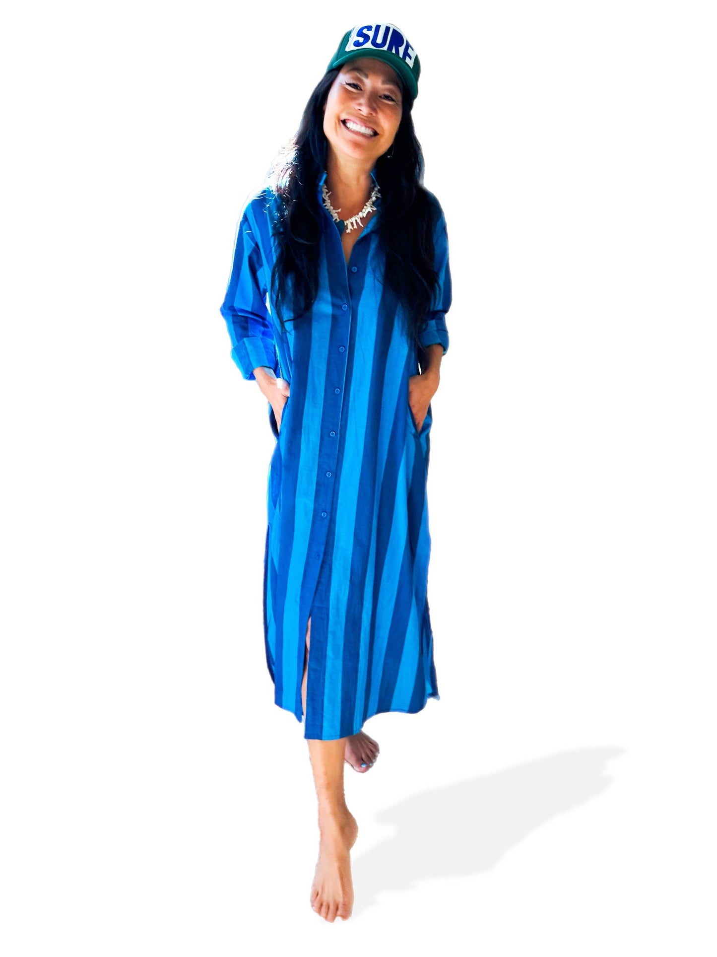 Surf Stripe Shirt Dress