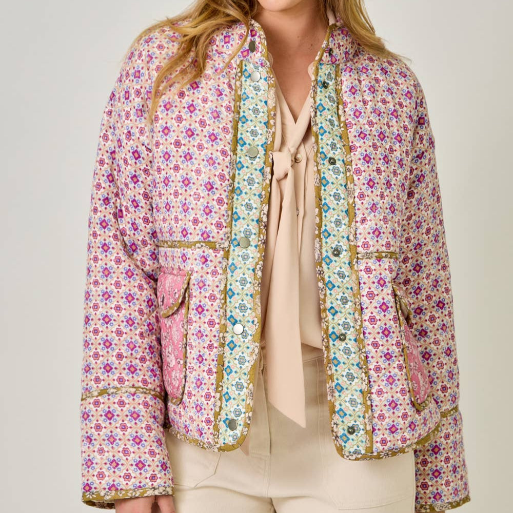Mixed Media Quilted Jacket