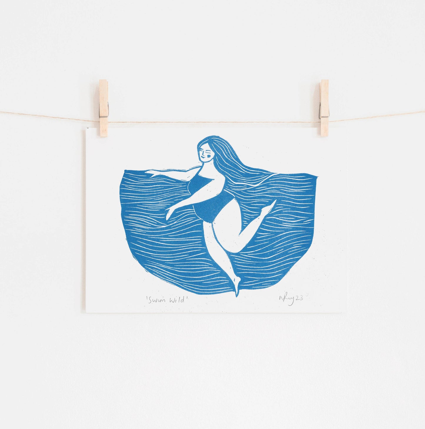 Swim Wild Riso Print