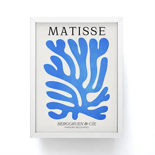 Load image into Gallery viewer, Ayeyokp Marseille Blue Matisse Color Framed Mini Art Print
