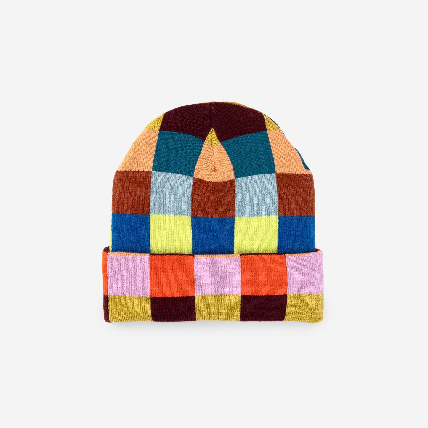 Color Patch Knit Beanie