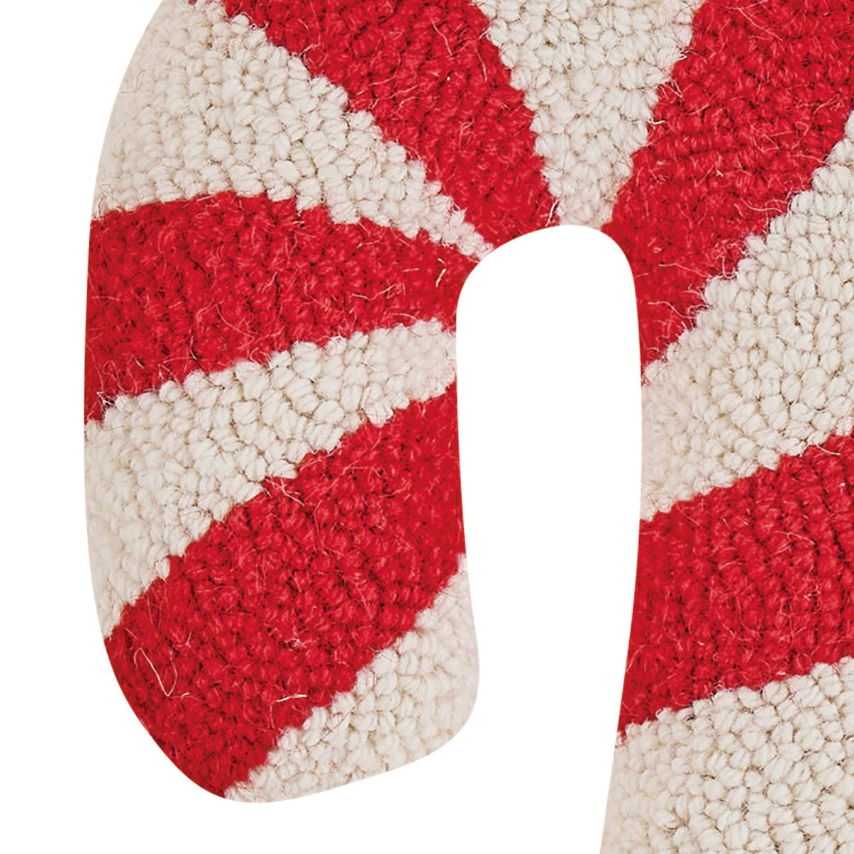 Shaped Candy Cane Hook Pillow