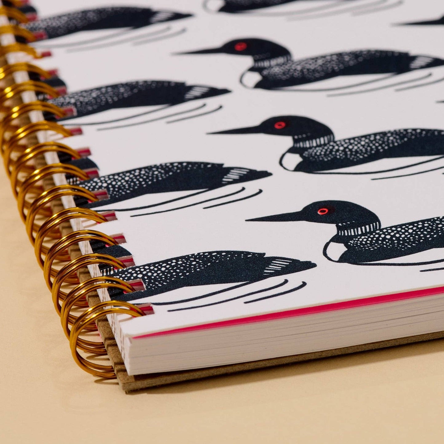 Loon Letterpress A5 Lined Spiral Notebook
