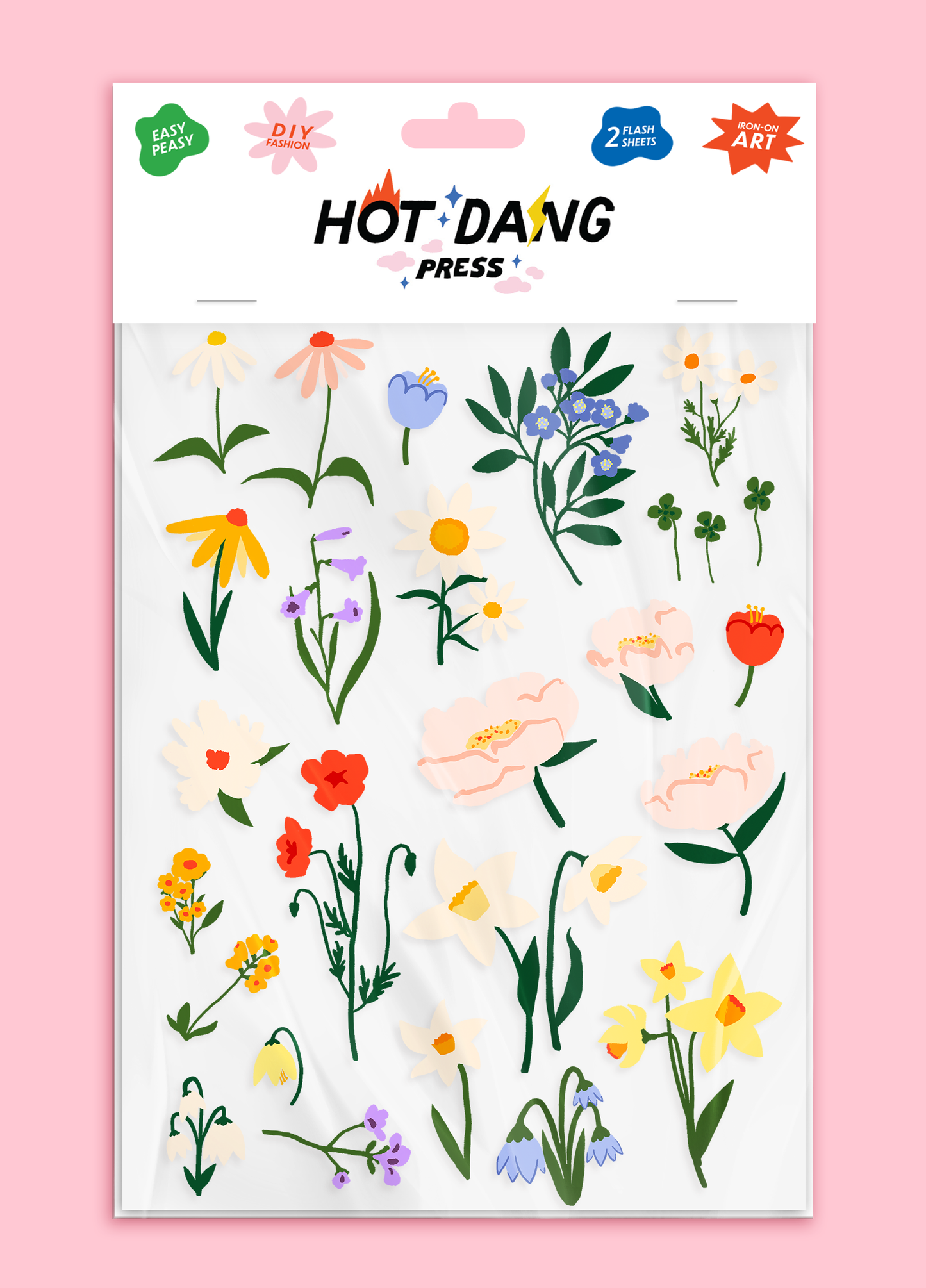 Flowers Always Iron On Sheet Set