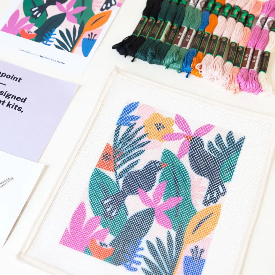 Colorful Jungle Needlepoint Kit