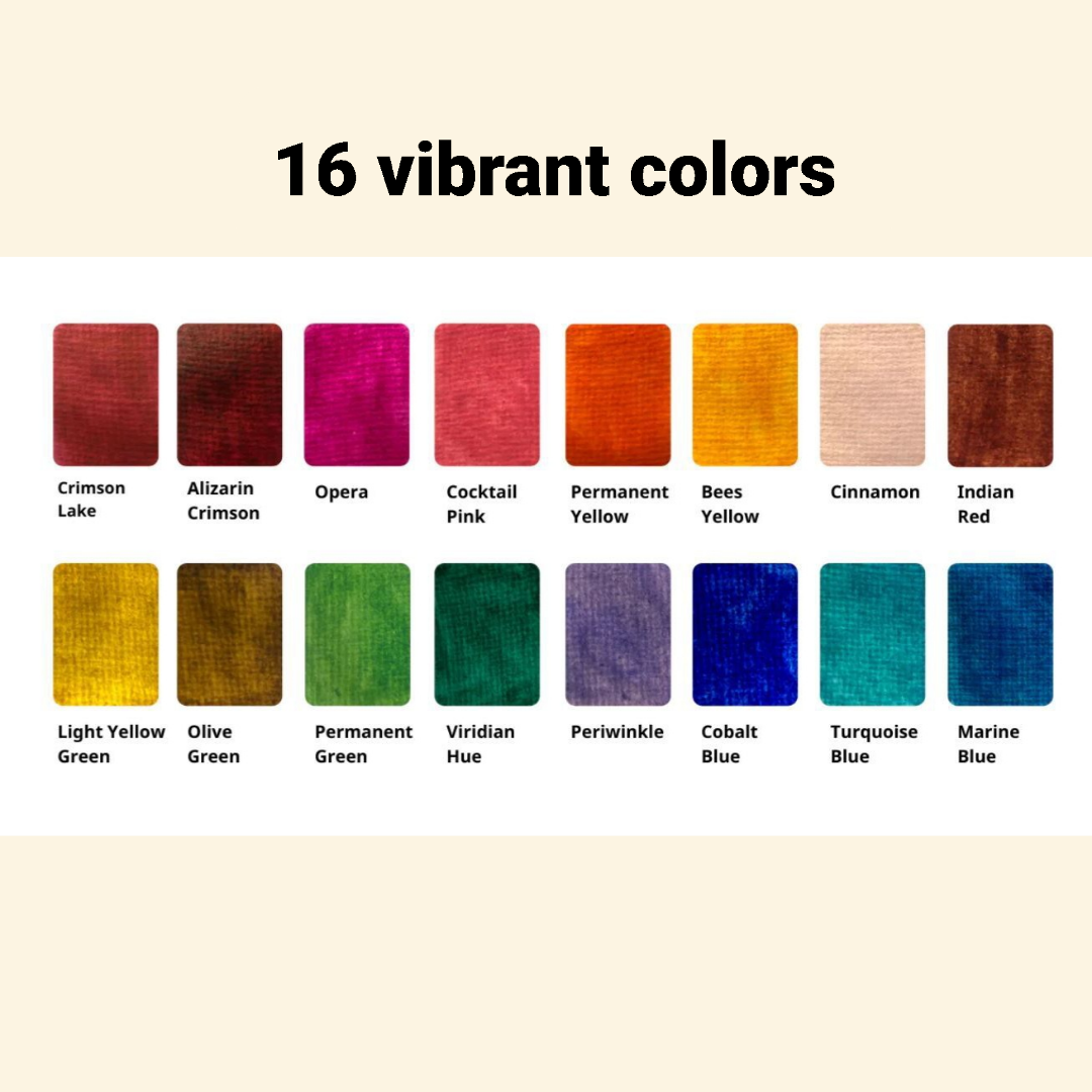 Spring Pans Set - 16 Watercolors