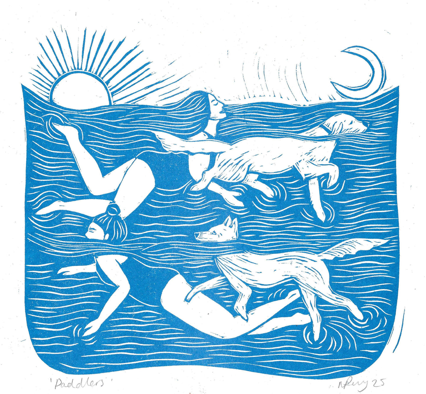 Paddlers Riso Print
