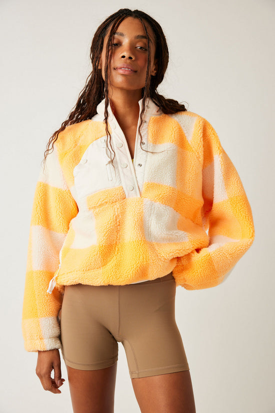 Load image into Gallery viewer, ROCKY RIDGE PULLOVER - Electric Orange Gingham
