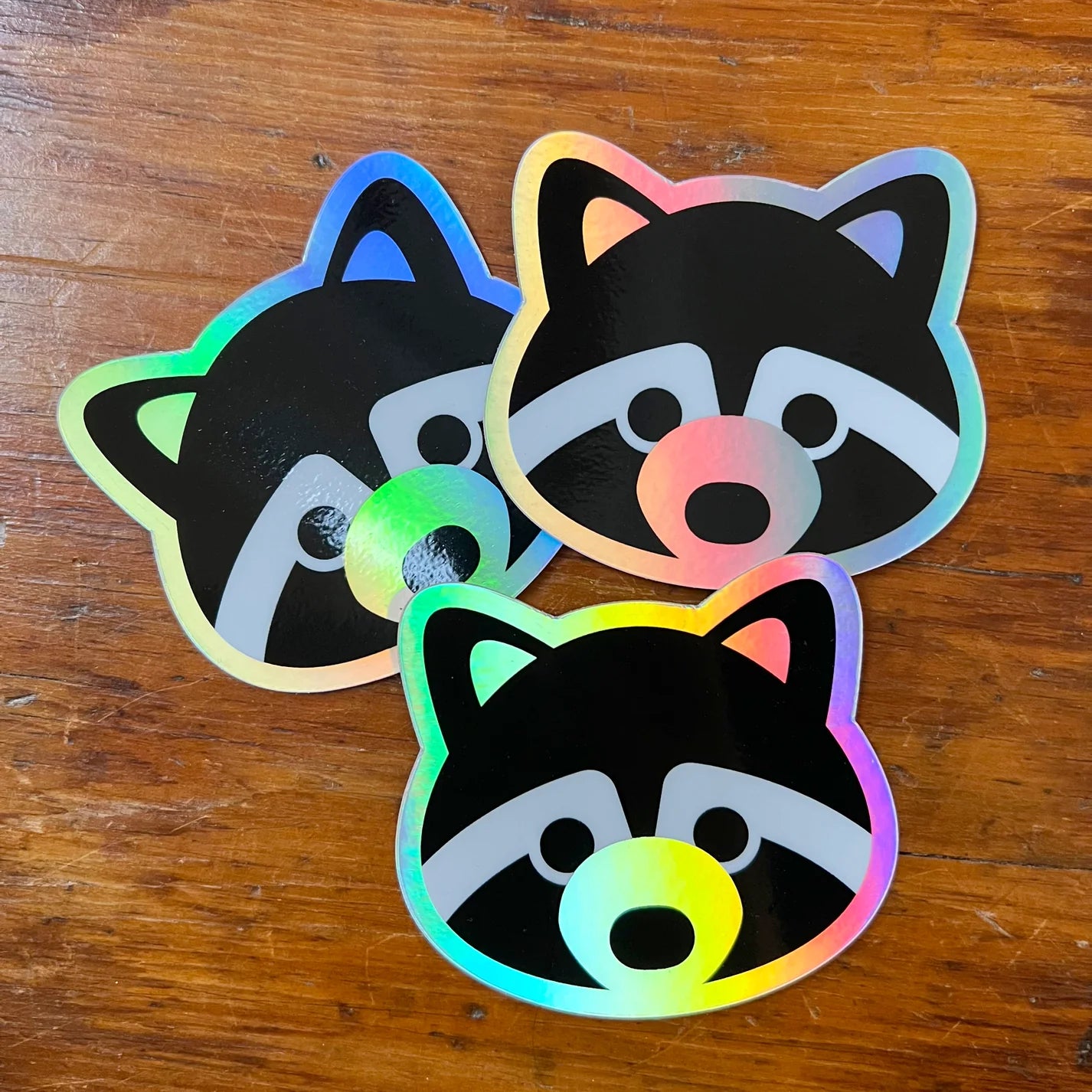 Load image into Gallery viewer, Raccoon Holographic Sticker
