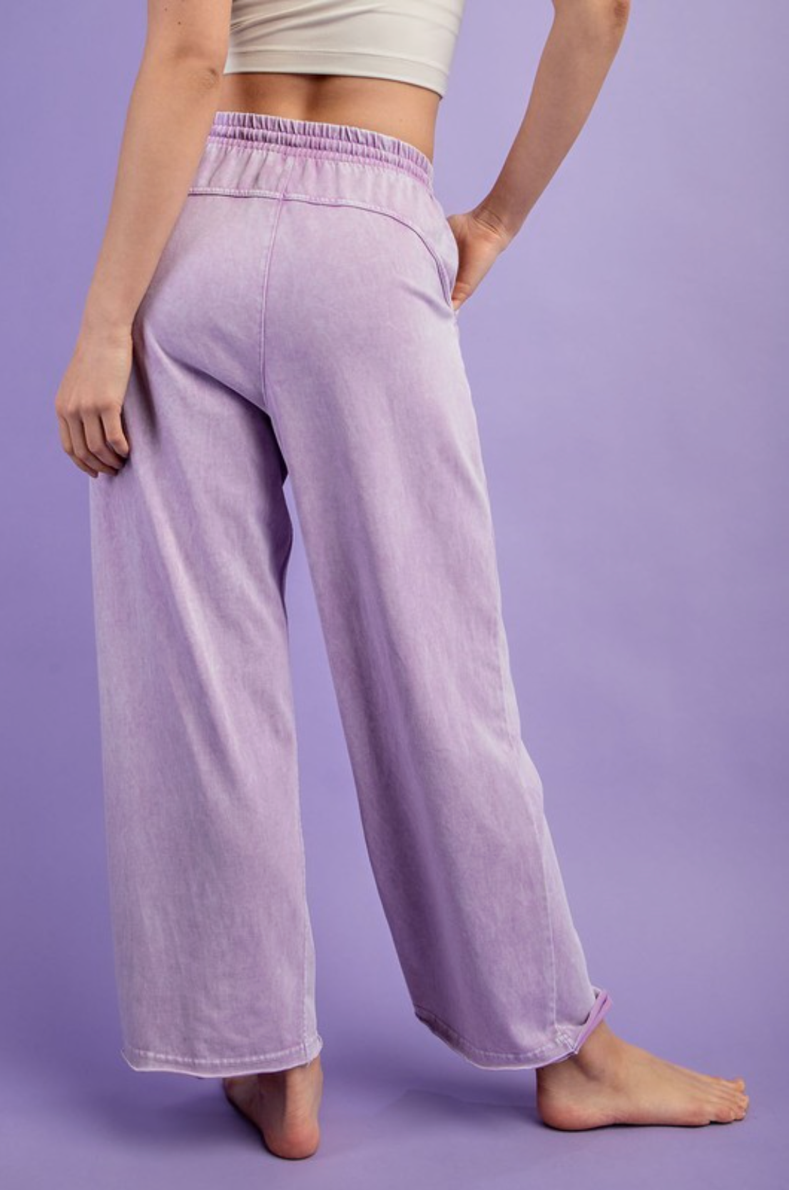 Lilac Relaxed Mineral Washed Bottoms