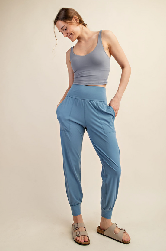 Dusty Blue Butter Soft Joggers