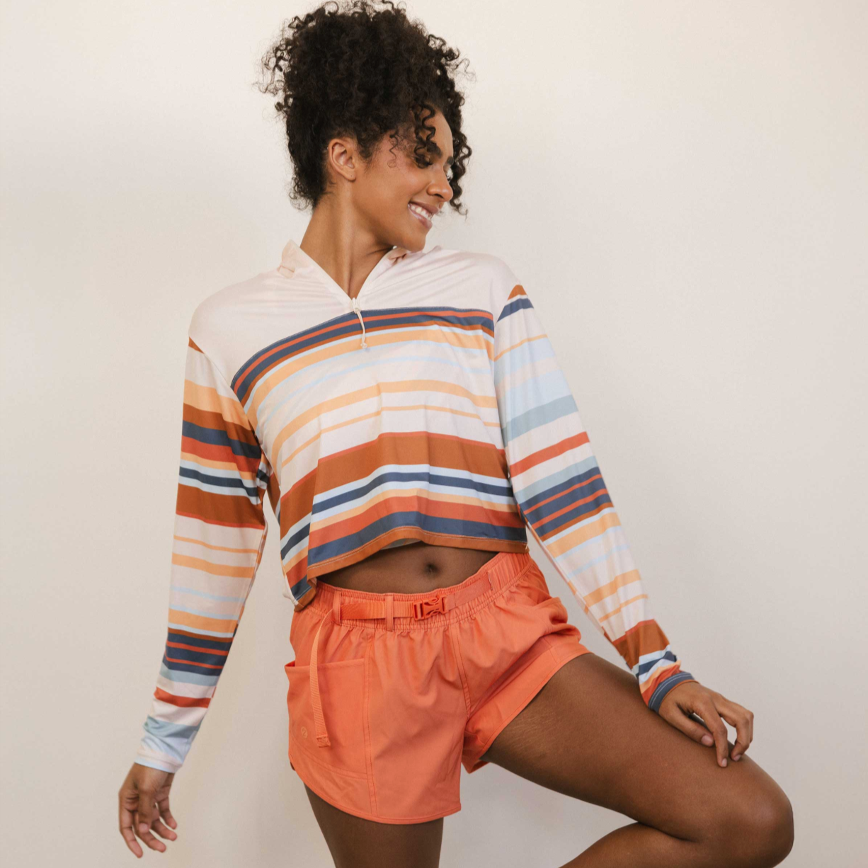 Cascade Stripe Lightweight Quarter Zip