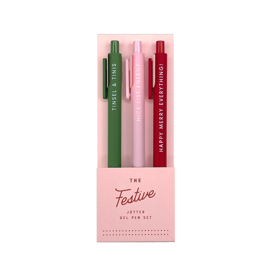 Festive Jotter Gel Pen: Set of 3