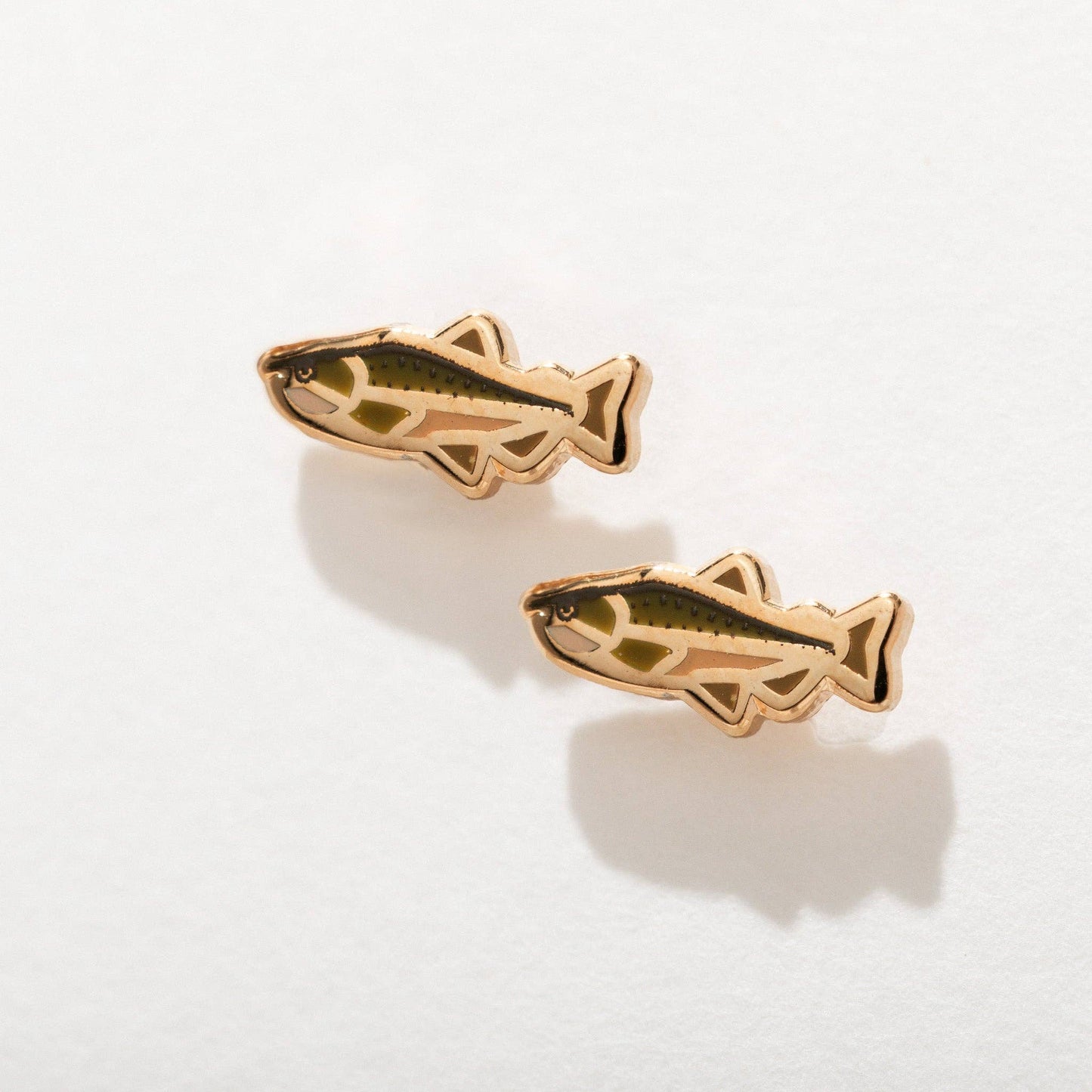 Fish Enamel Stud Earrings