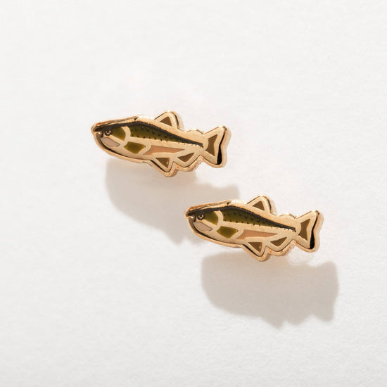 Fish Enamel Stud Earrings