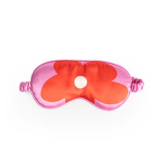 Pink Macroflower Eye Mask