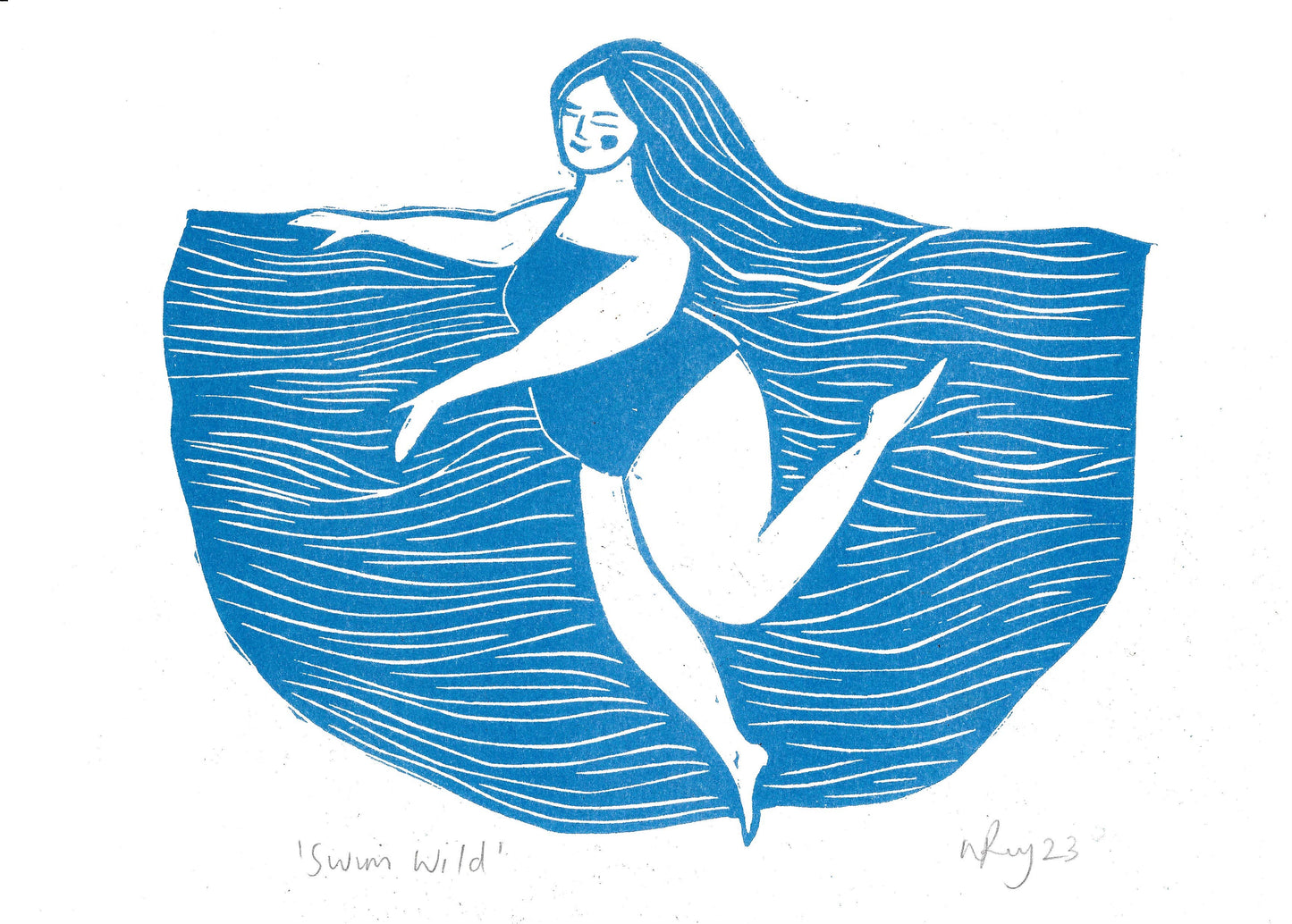 Swim Wild Riso Print