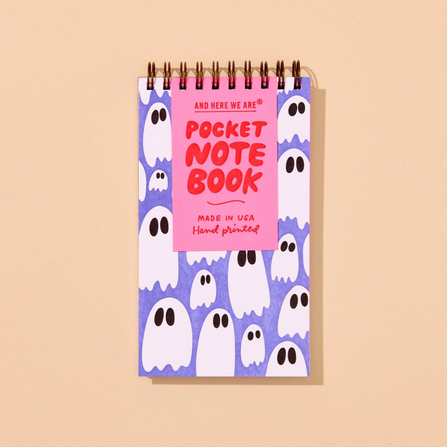 Ghost Letterpress Pocket-size Spiral Notebook